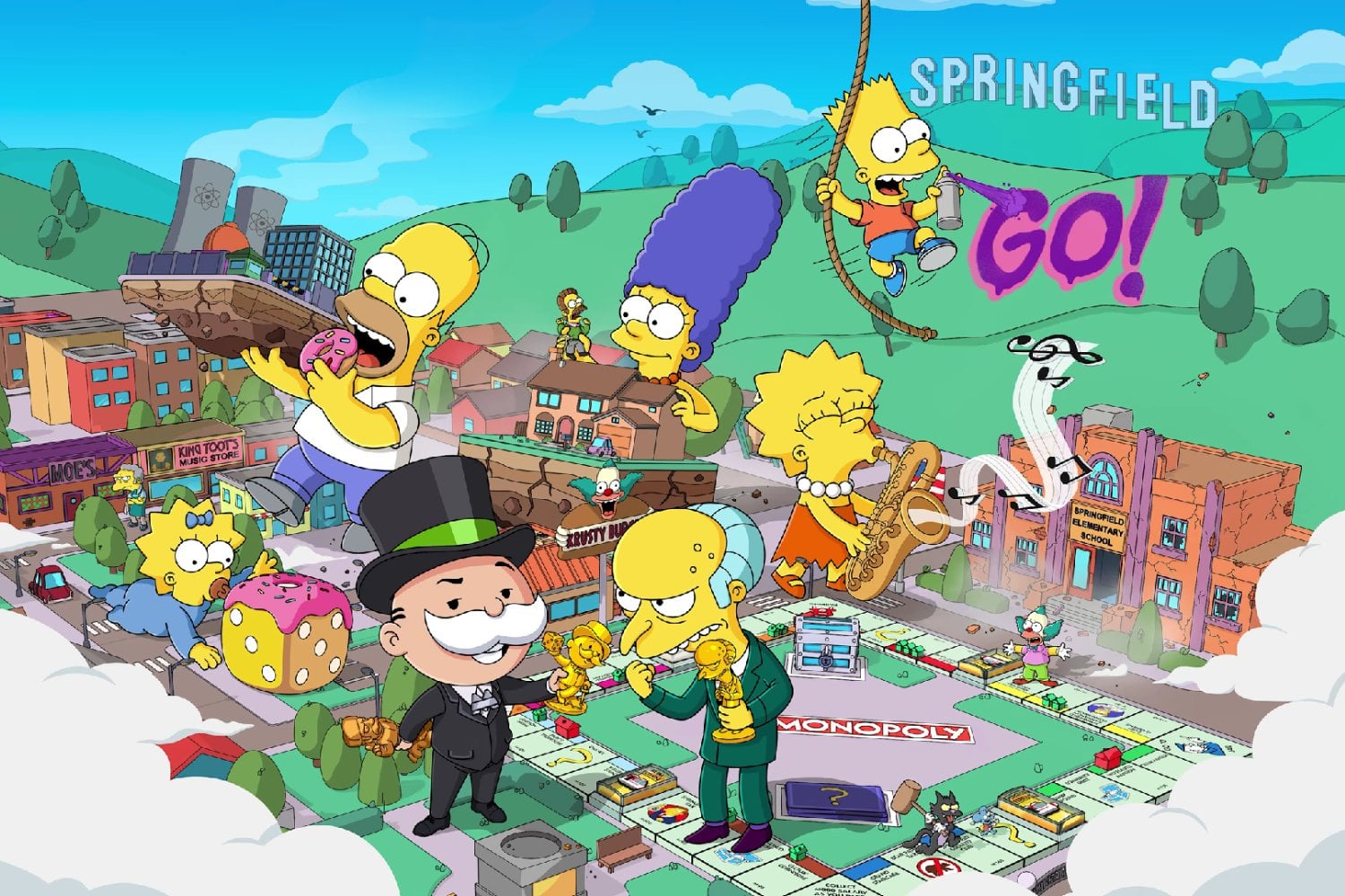 Springfield invade Monopoly GO!: el crossover que nadie esperaba ya es una realidad