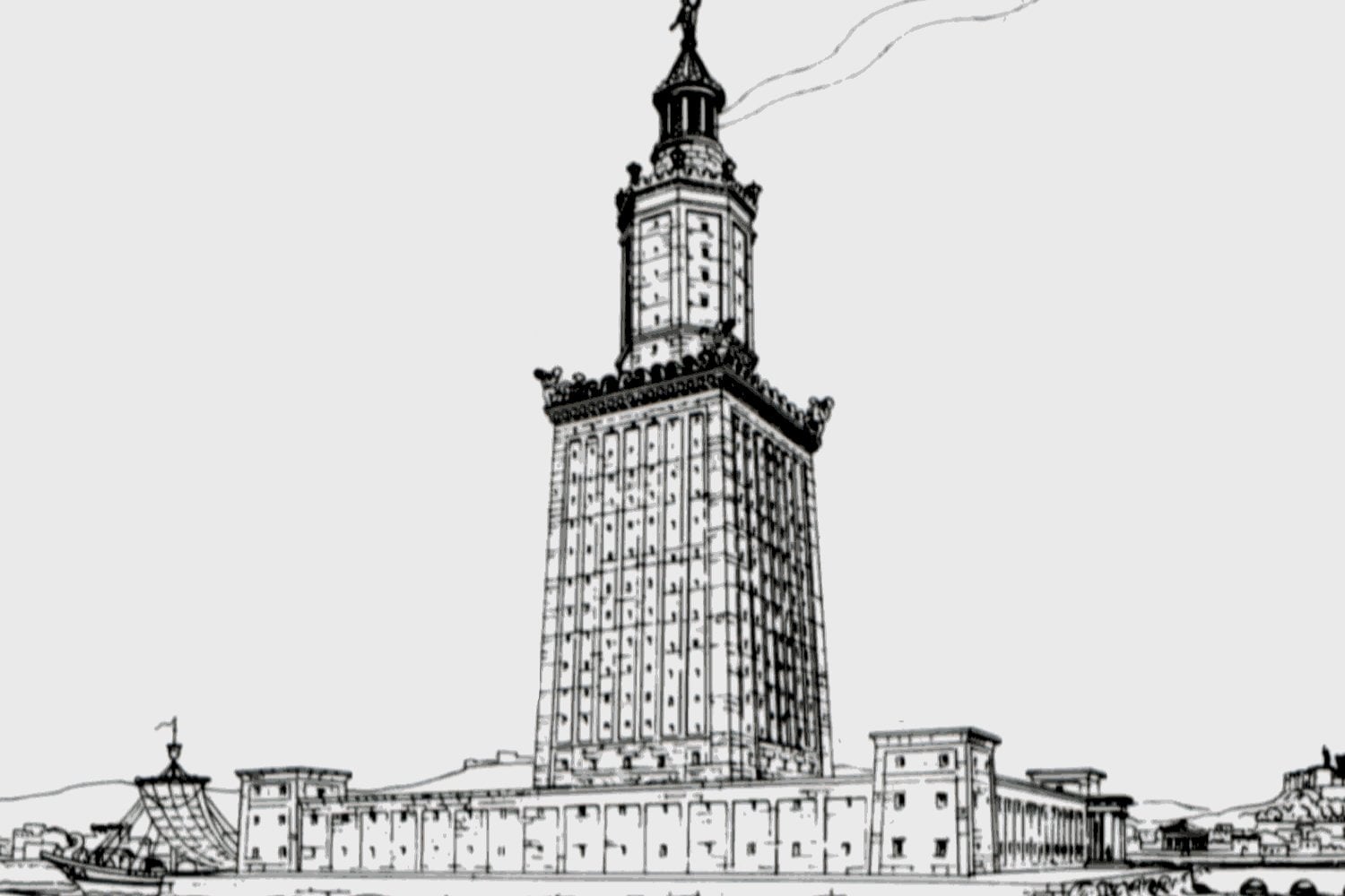 Ilustracion Faro De Alejandria