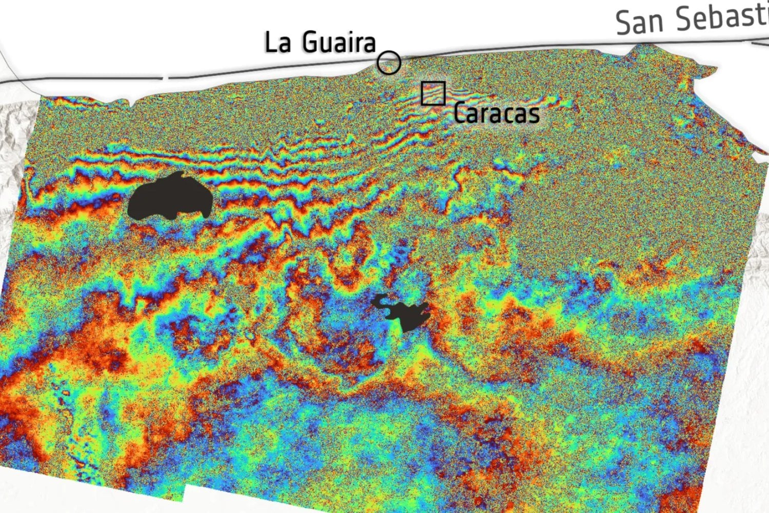 El suelo del norte de Venezuela ya no está exactamente donde estaba antes del 24 de junio. Los radares de Sentinel-1 registraron la deformación causada por dos terremotos casi consecutivos