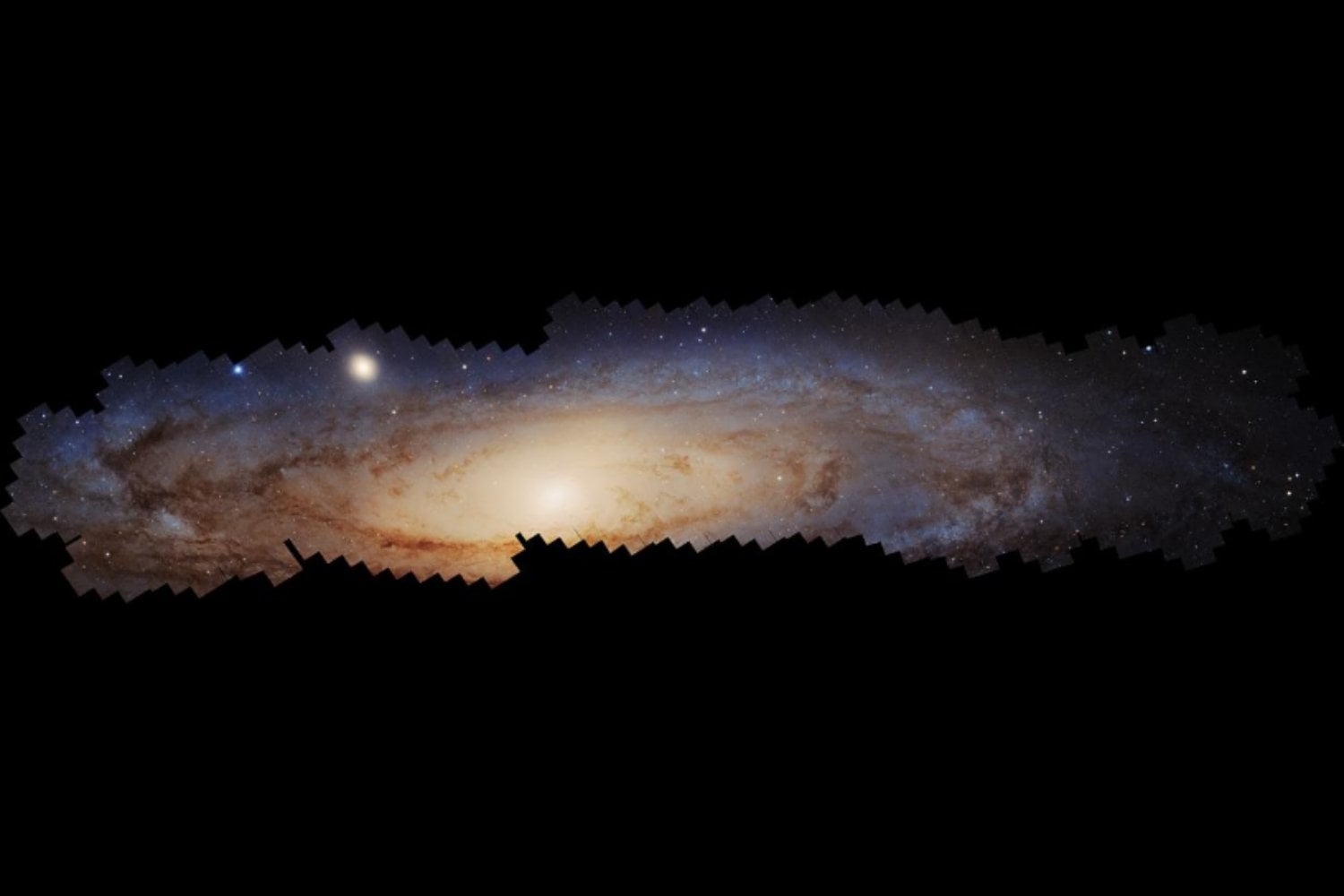 Andrómeda todavía tiene combustible, pero lleva 500 millones de años apagando sus fábricas de estrellas. Hubble descubre una caída del 80% y una pequeña galaxia aparece como principal sospechosa