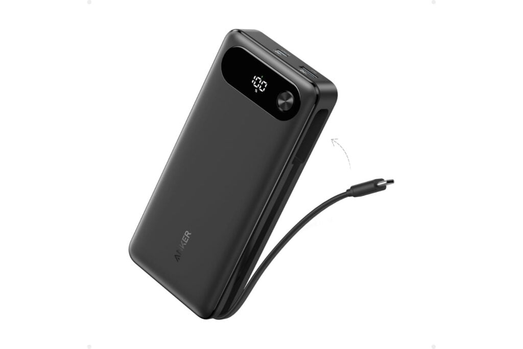 Anker 20,000mAh Portable Charger with Built-in USB-C Cable