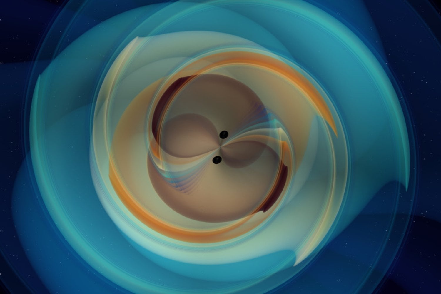 La colisión de dos agujeros negros dejó una señal escondida en el espacio-tiempo. Los científicos creen que lleva la huella de su horizonte de sucesos, aunque no revela qué existe en el interior