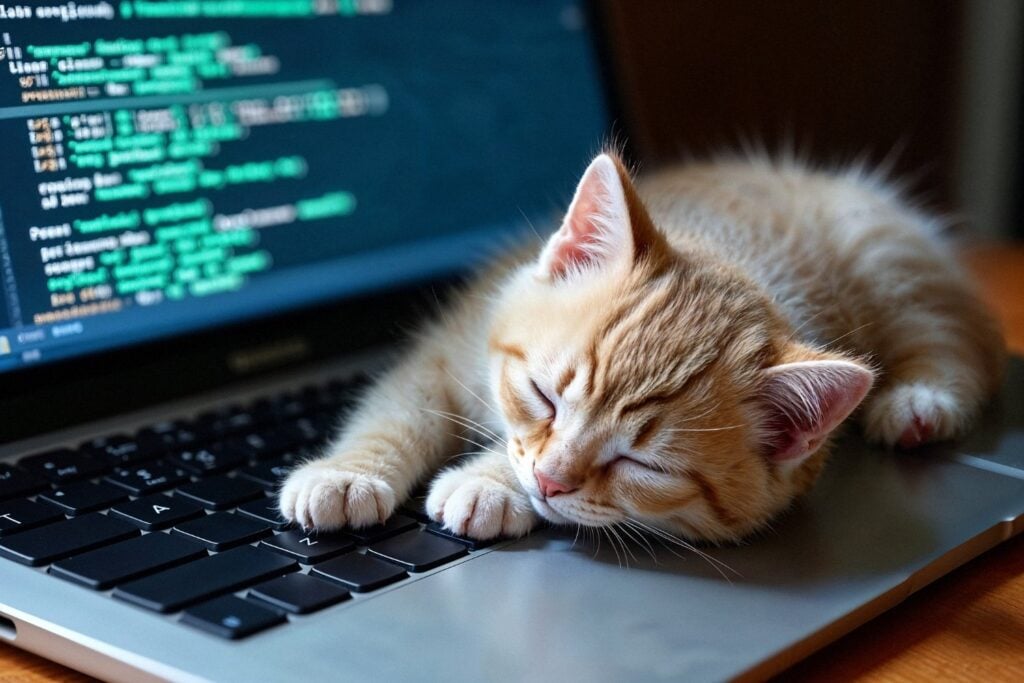 Tu gato ha aprendido que acostarse sobre el teclado consigue una respuesta inmediata