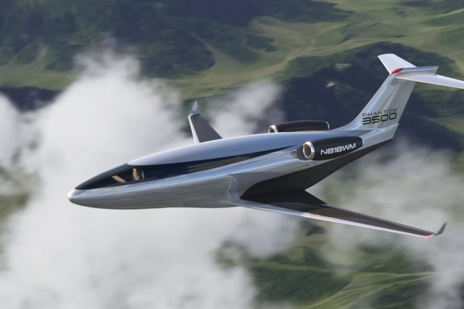 El jet privado que quiere acabar con las ventanillas: en su lugar tendrá pantallas para ver el cielo en tiempo real