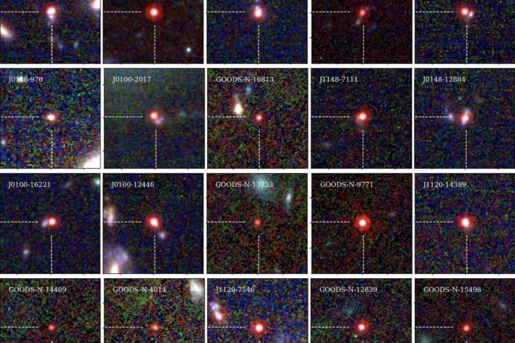 Webb encontró un punto rojo que parecía una estrella gigante en el universo primitivo. Al mirar dentro descubrió un agujero negro de 100.000 soles escondido en un capullo del tamaño del Sistema Solar