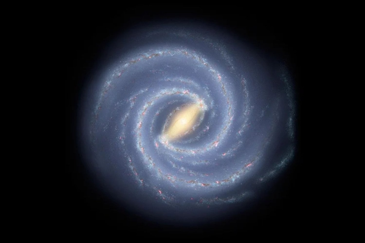 Construyeron una galaxia virtual del tamaño de la Vía Láctea y la dejaron evolucionar 4.000 millones de años. Su centro empezó a construirse solo desde una barra de 16.000 años luz