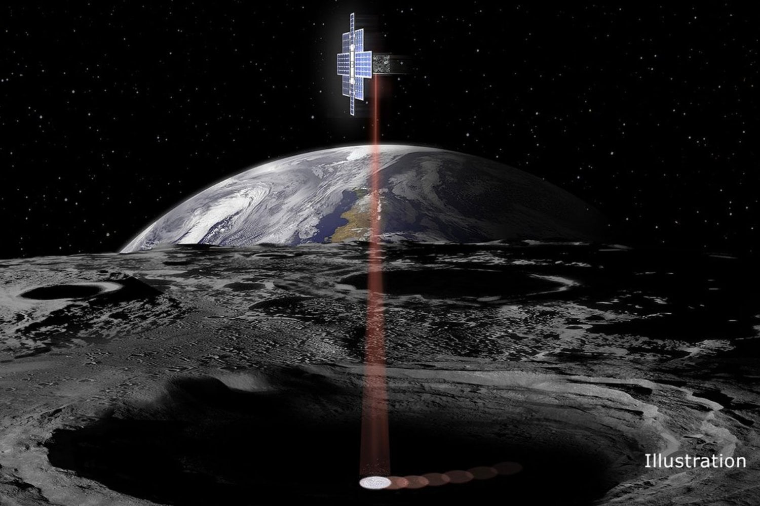 La NASA estudia convertir la Luna en una enorme red eléctrica sin cables. Tres naves con láseres y torres solares de 20 metros podrían mantener vivas sondas durante sus noches de 14 días