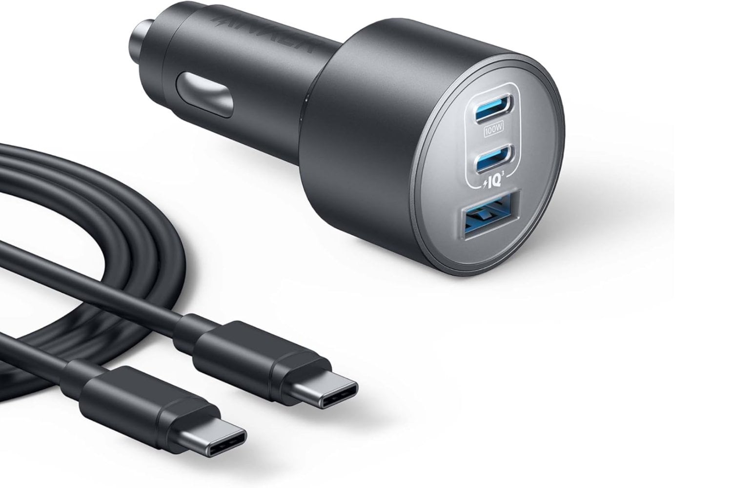 Anker 167.5W USB-C Car Charger with 3 Ports