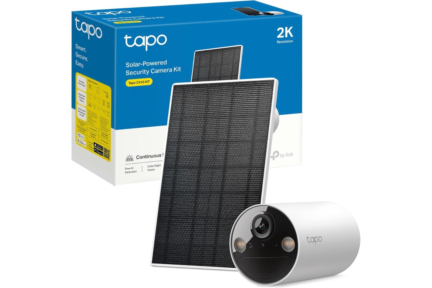 Tapo C410 Kit - Outdoor WiFi Security Camera, Solar Panel.