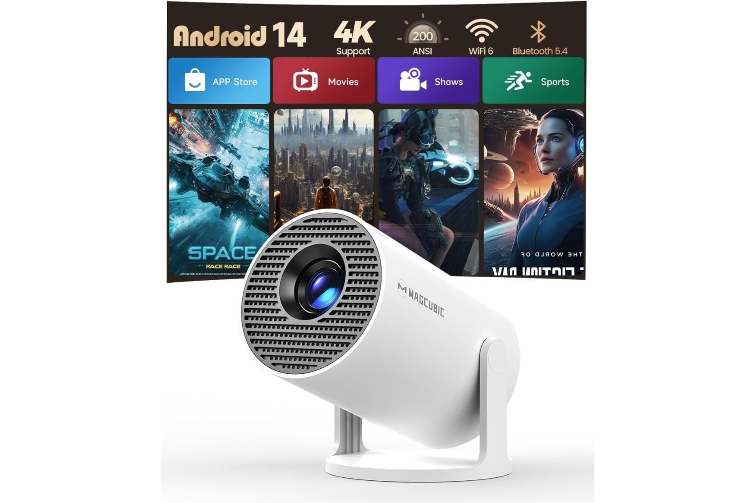 Magcubic Mini Portable 4K Projector Support [Built-in App]