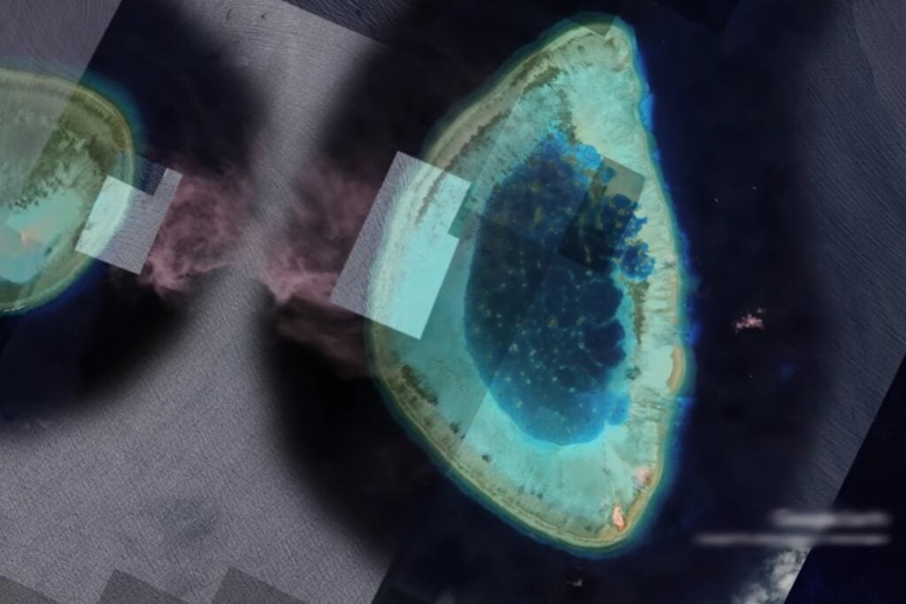 China levantó en solo diez meses una isla artificial con más de un millón de toneladas de arena