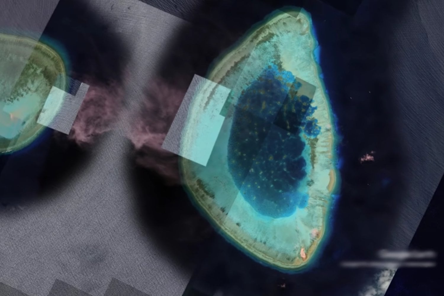 China levantó en solo diez meses una isla artificial con más de un millón de toneladas de arena