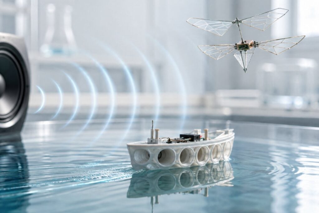 Crean microdrones que despegan sin motores gracias al ultrasonido