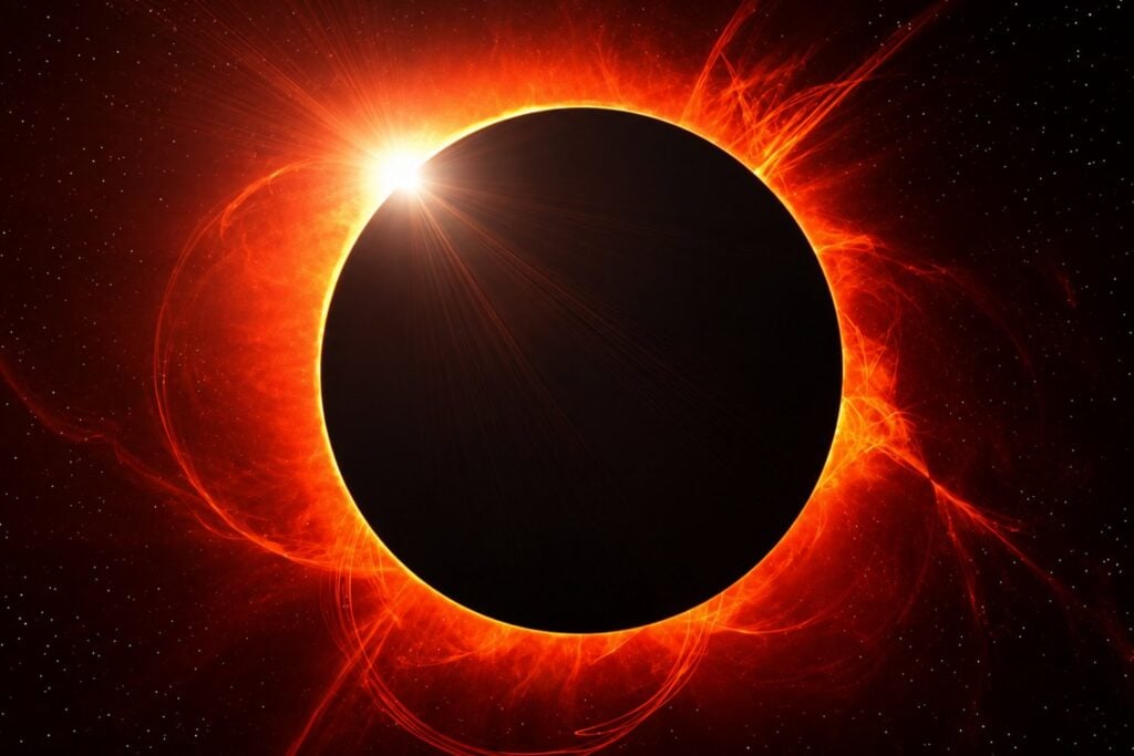 Las perlas de Baily aparecen durante unos segundos en un eclipse total. La explicación está en las montañas de la Luna