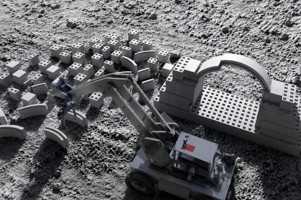 China prepara robots y una impresora 3D para construir con polvo lunar su futura base en la Luna