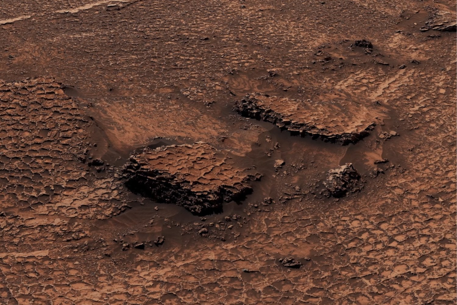 Curiosity encuentra extraños polígonos en Marte que podrían guardar la historia climática del planeta