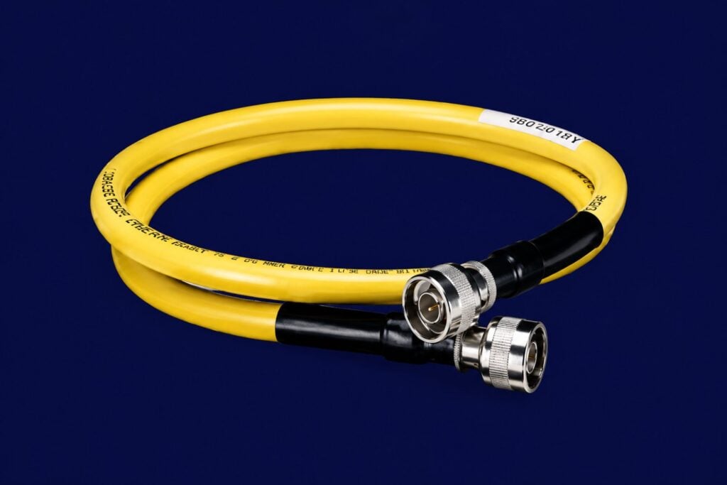 El primer cable Ethernet era amarillo brillante por una razón bastante importante: había que perforarlo para conectarse