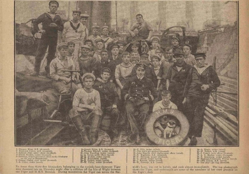 Daily Mirror Hms Tiger Sinking