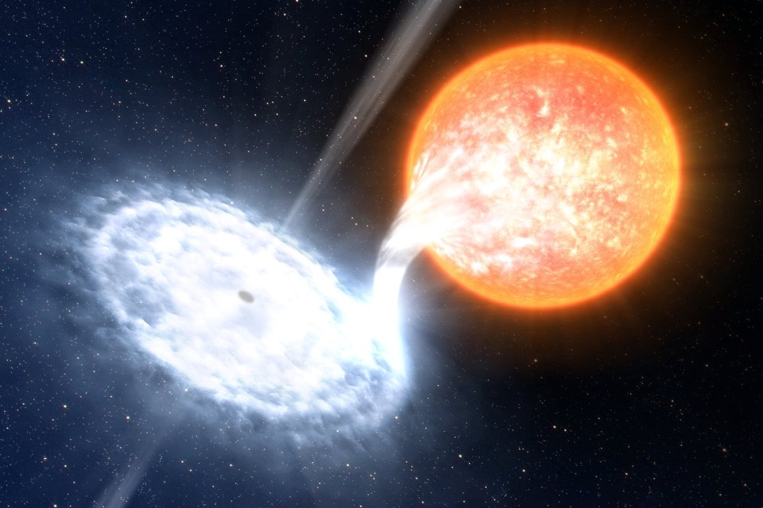 Los astrónomos llevaban 30 años buscando algo así en la Vía Láctea. Acaban de encontrar un agujero negro que lanza un chorro casi directo hacia la Tierra