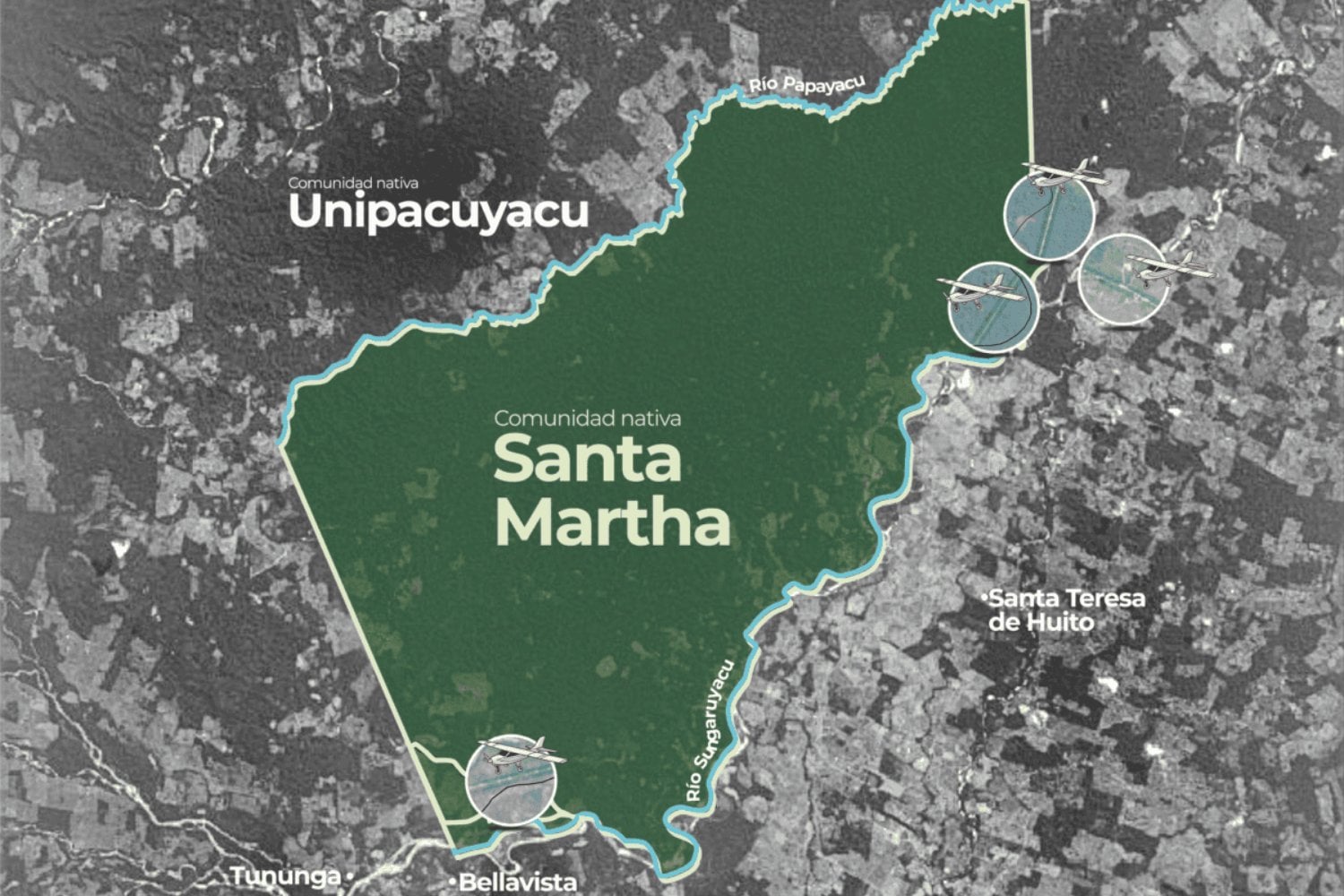 Una comunidad indígena de Perú tiene 14.379 hectáreas, pero sus habitantes solo se sienten seguros en 16. Mientras el Estado recortaba su territorio, el narcotráfico abría una tercera pista clandestina