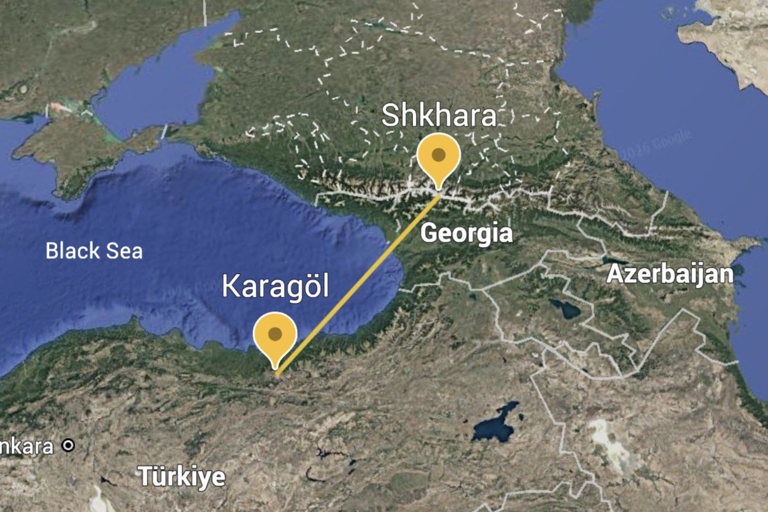 Una cámara en Turquía fotografió una montaña de Georgia a 493 kilómetros. Es la línea de visión más larga jamás captada desde tierra