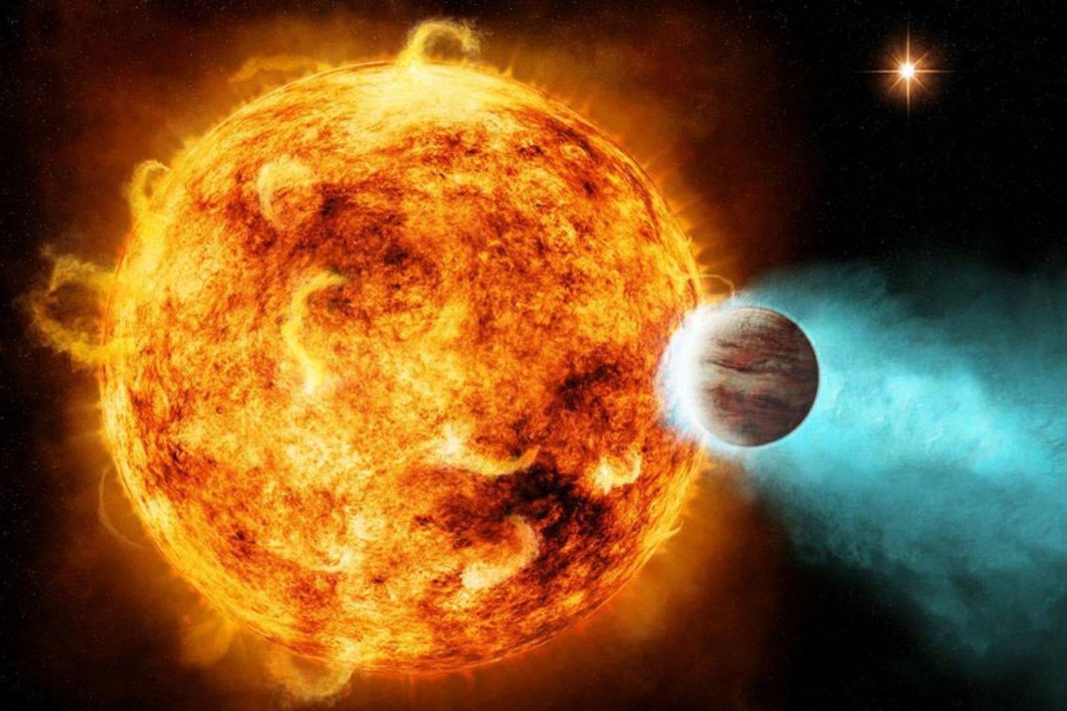 Astrónomos detectan un posible planeta que completa más de 600 años mientras la Tierra termina uno. Está tan cerca de su estrella que debería ser una roca desnuda, pero parece conservar agua y nubes a más de 3.000 °C