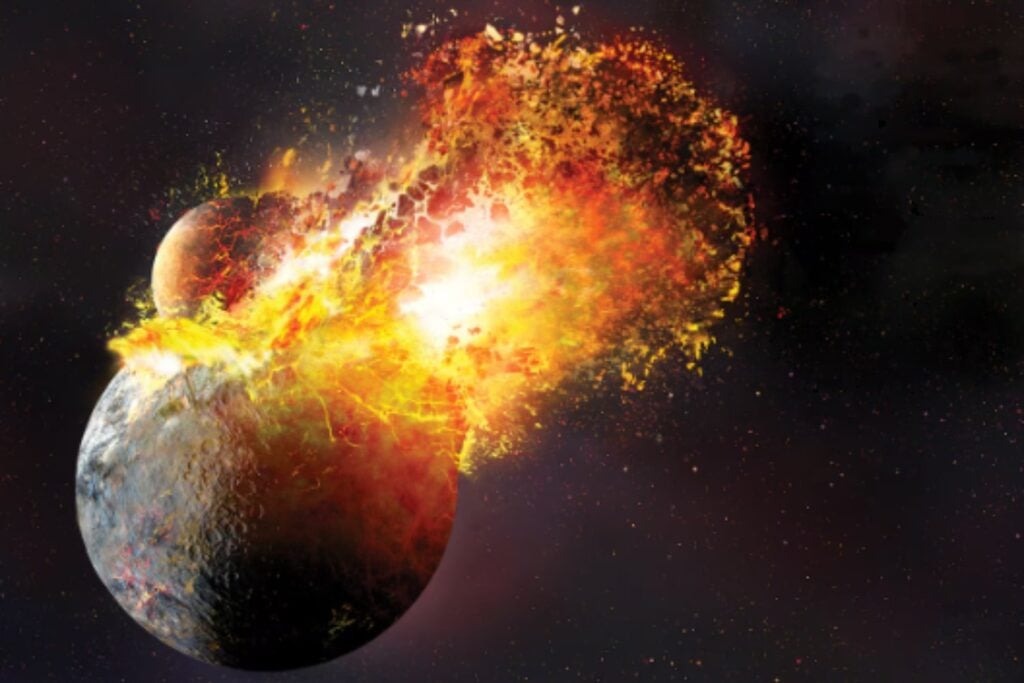 Durante décadas pensamos que la Luna nació lentamente de un disco de escombros tras el choque con Theia. Una nueva simulación muestra que pudo aparecer casi intacta en apenas cinco horas