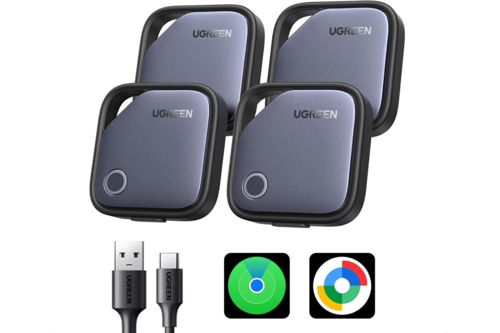 UGREEN FineTrack Duo iOS Find My or Android Find Hub Support 4 Pieces