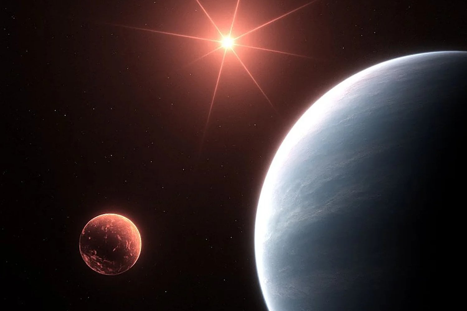 Astrónomos españoles encuentran dos mundos opuestos alrededor de una misma estrella. Uno podría conservar agua a 18 °C; el otro completa un año cada 22 horas mientras su superficie se derrite