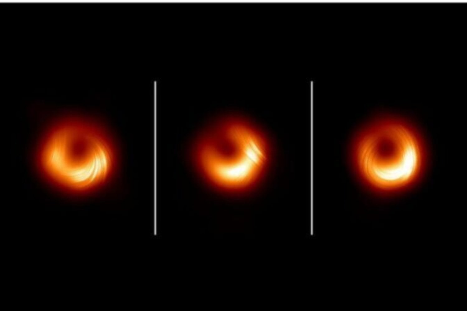 Einstein predijo hace más de un siglo cómo debía comportarse un agujero negro. Seis años de análisis de M87* acaban de darle otra vez la razón: la sombra permanece intacta mientras todo a su alrededor cambia