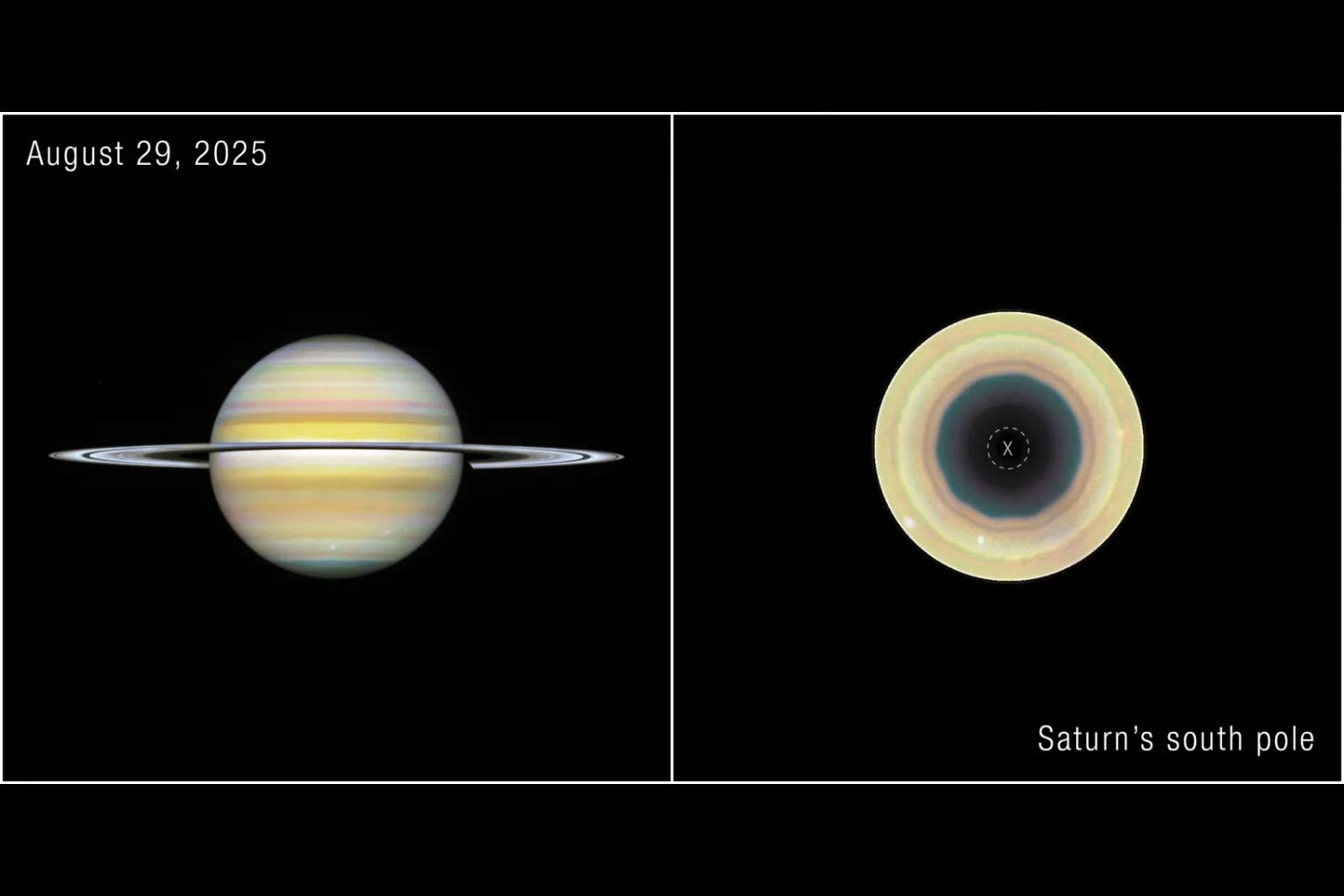 Saturno llevaba más de 40 años guardando un hexágono imposible en su polo norte. Hubble acaba de encontrar en el sur algo aún más extraño: un decágono con lados más largos que el diámetro de la Tierra