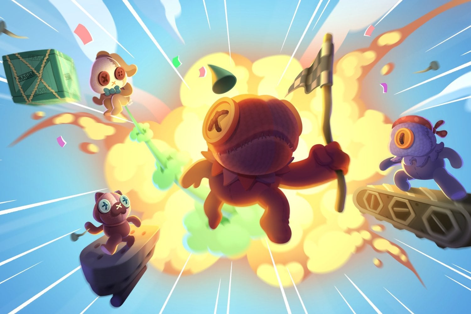 Patchkins Party no tuvo la explosión esperada en Steam, así que sus creadores incorporaron esa realidad a su universo: ahora sus personajes buscan trabajos cada vez más disparatados para poder sobrevivir cuando nadie está jugando
