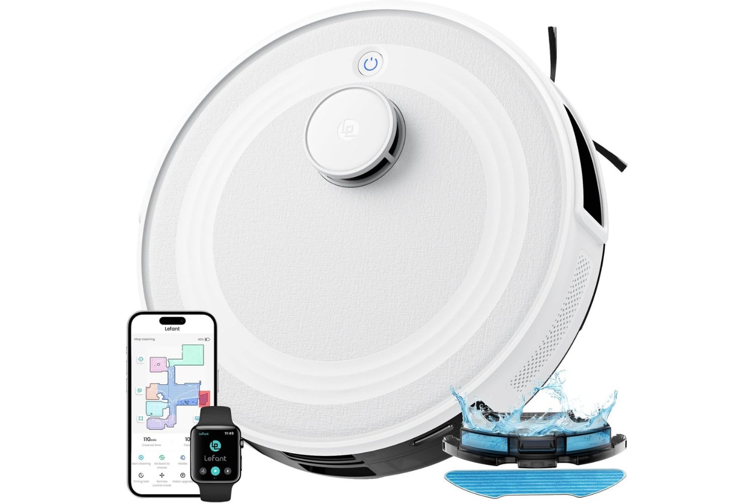 Lefant M2 Robot Vacuum Cleaner and Mop with dToF Laser Navigation and 6000 Pa