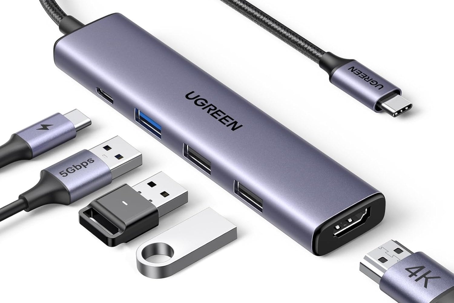 UGREEN Revodok 105 5-in-1 USB C Hub USB-C to HDMI Adapter