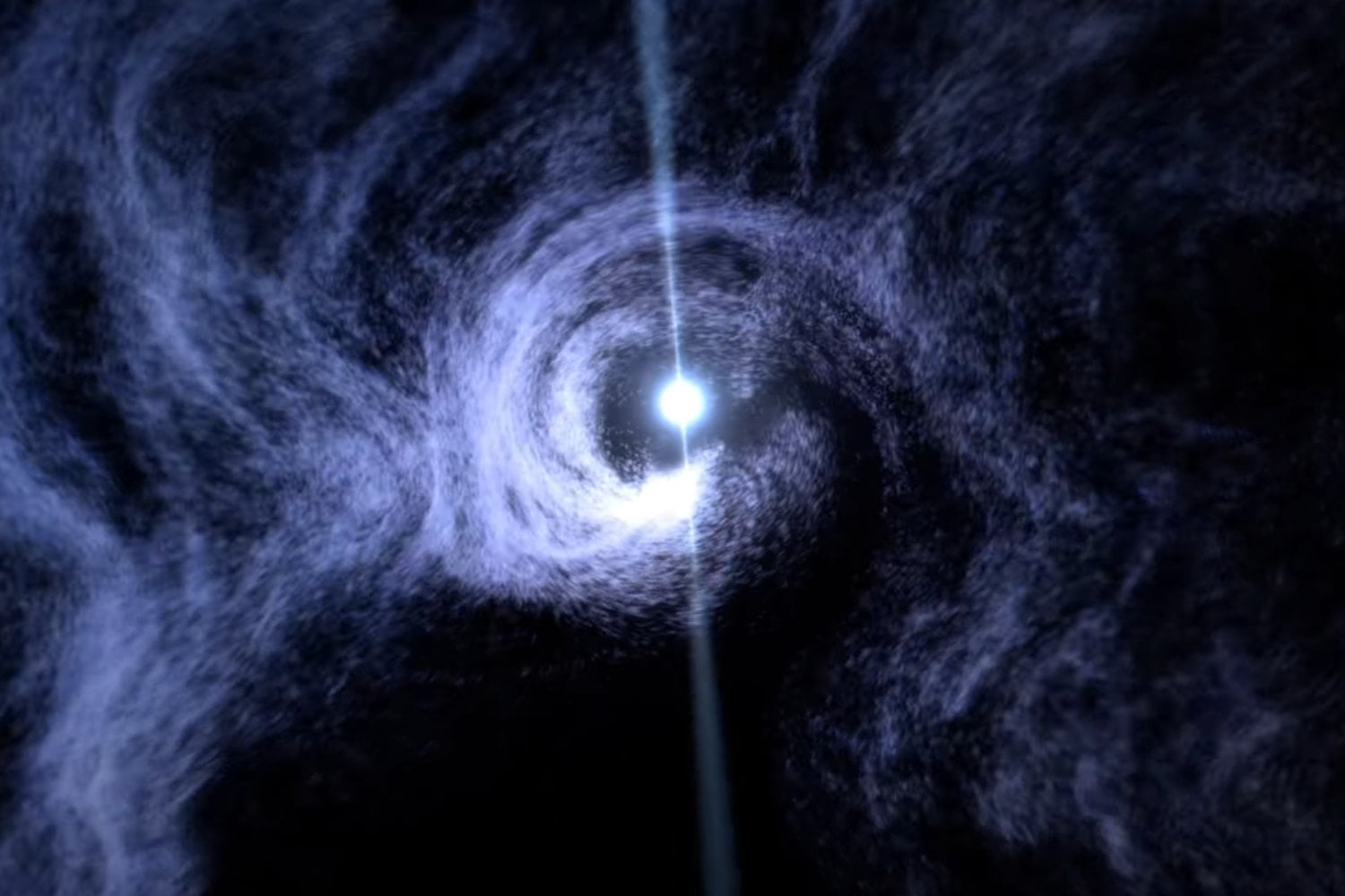 Un púlsar captura el viento estelar de una hipergigante azul a 13.000 años luz