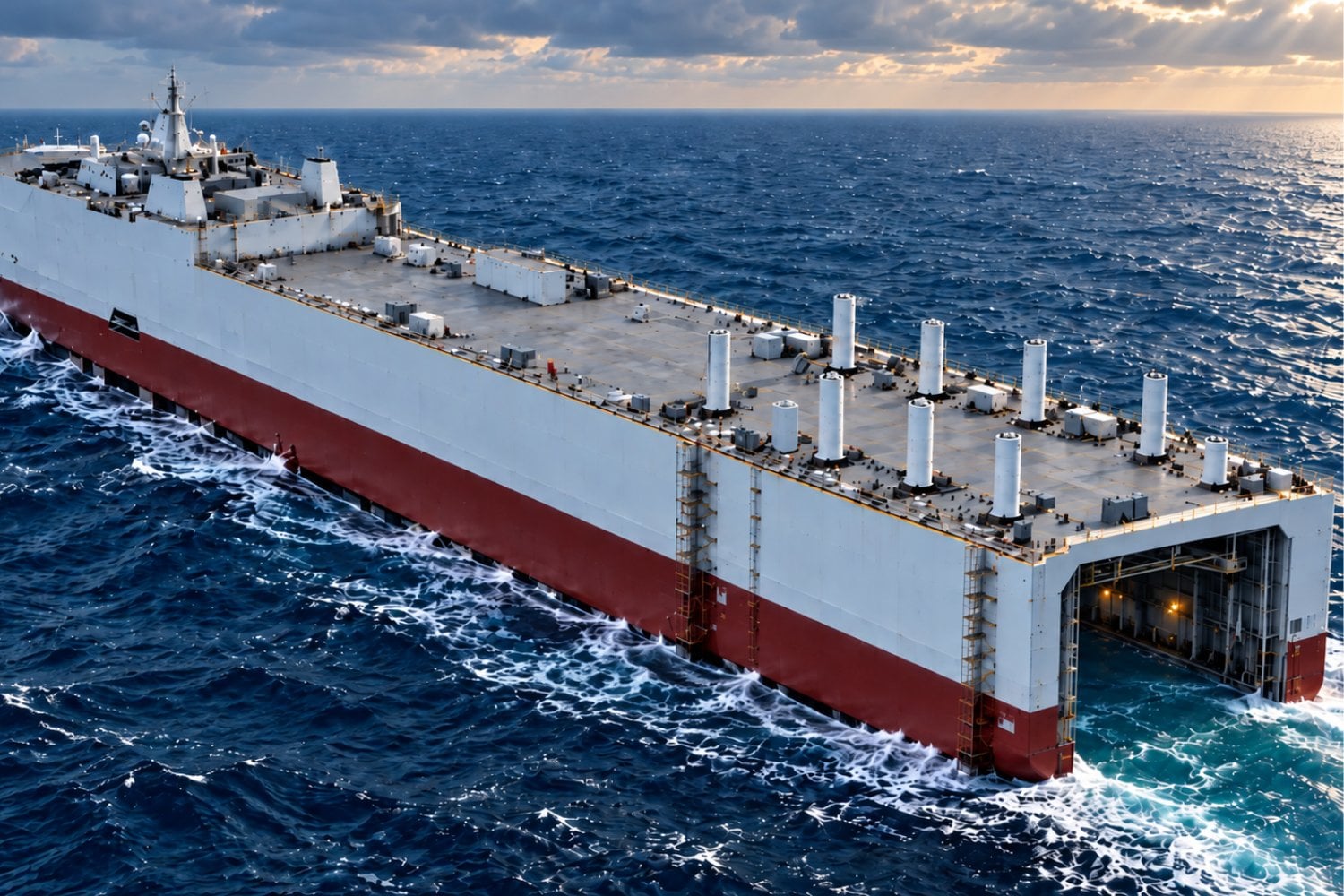 China ya tenía submarinos robot gigantes. Ahora está construyendo un extraño barco capaz de transportar hasta cuatro