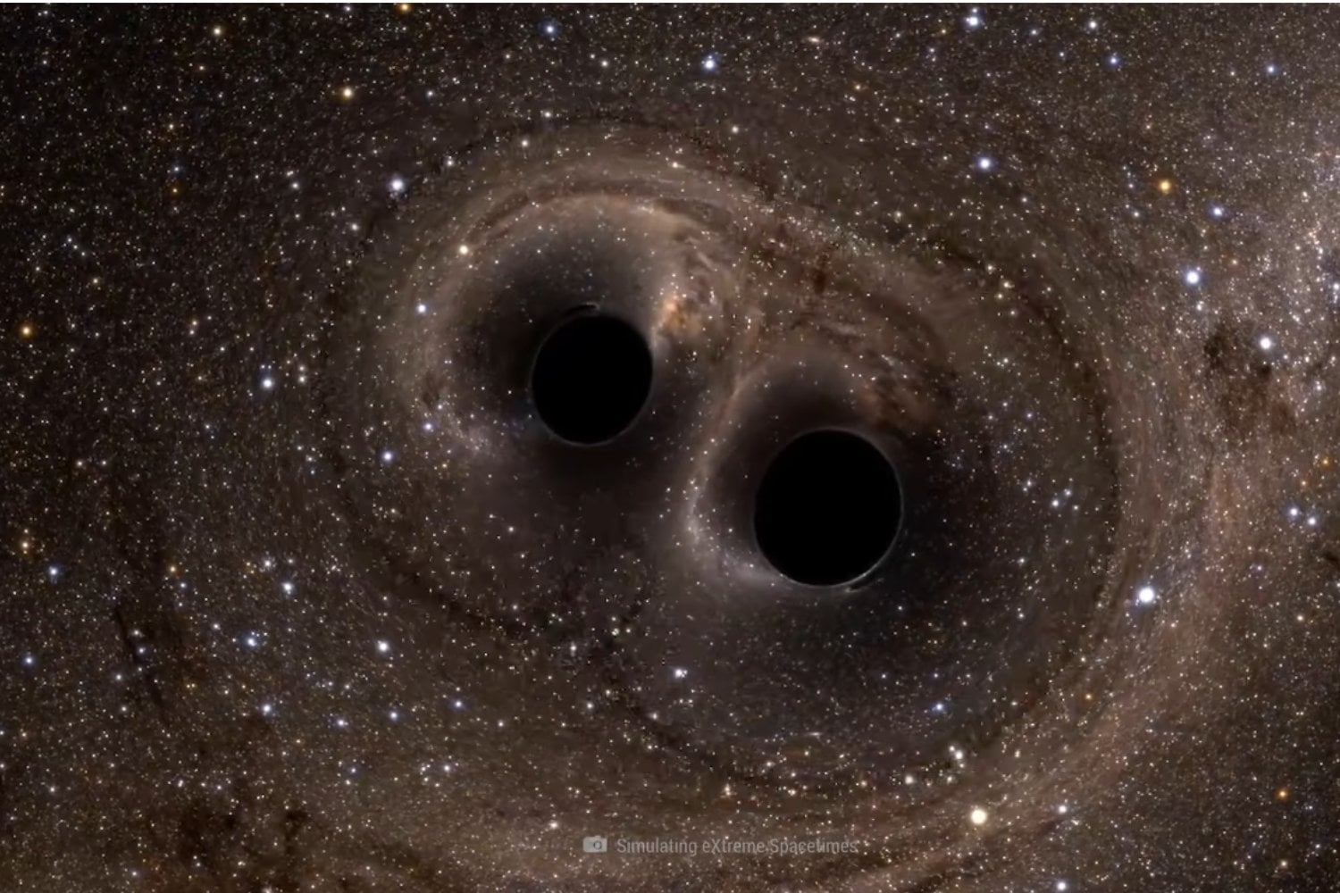 Una extraña señal en la fusión de dos agujeros negros podría esconder una pista sobre la materia oscura