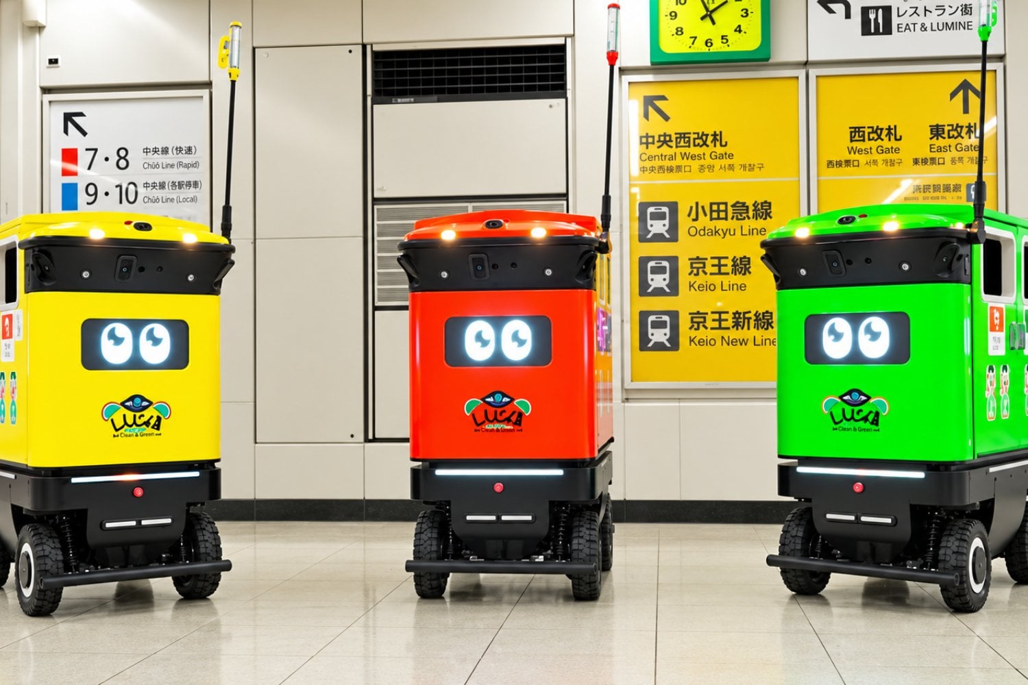 Tokio prueba robots que recogen basura entre 2,7 millones de pasajeros en la estación más transitada del mundo