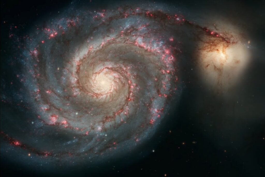 FAST detecta dos misteriosas nubes de hidrógeno sin estrellas cerca de la galaxia M51