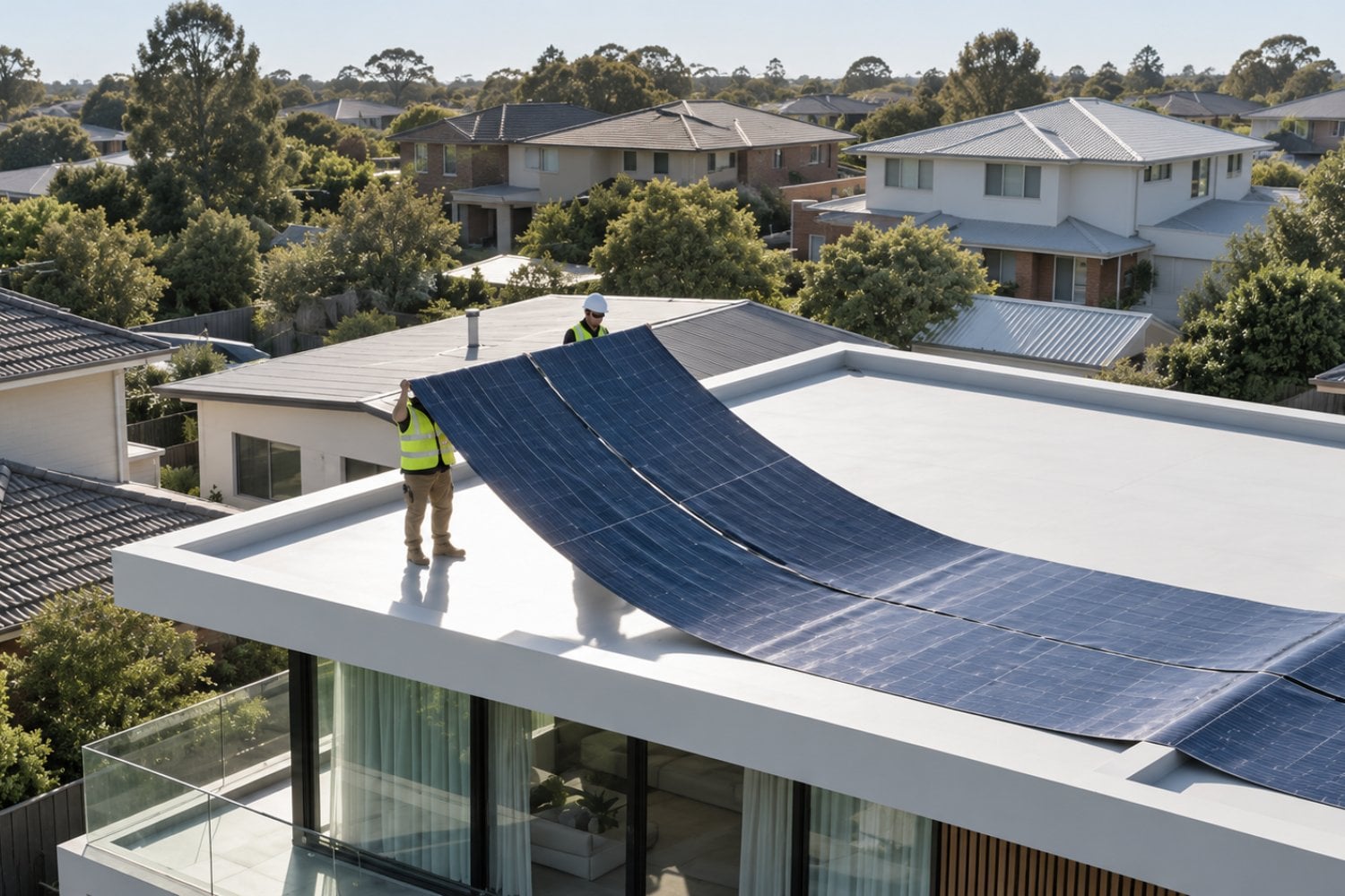La nueva generación de paneles solares no necesita tejados: puede pegarse sobre vehículos, drones y barcos