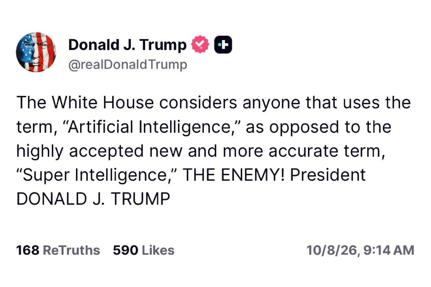No, nunca adivinarías a quién Donald Trump acaba de llamar "EL ENEMIGO"