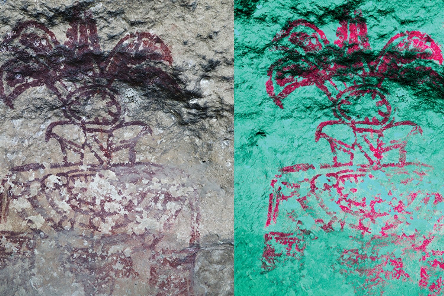 Una cueva de México guardaba tres manchas rojas casi borradas. Ahora son una pista clave para entender cómo escribía Teotihuacán