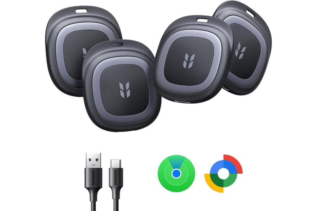 UGREEN FineTrack Duo 2 Locator iOS and Android Charging USB C 4 Pieces