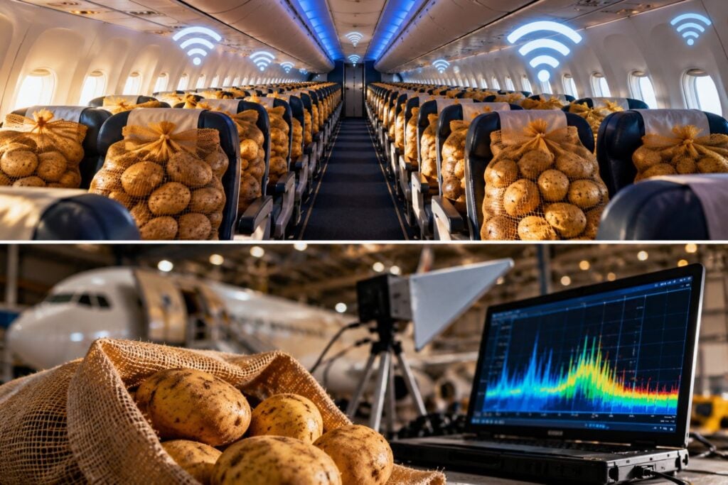 Boeing tenía un problema con el Wi-Fi de sus aviones y necesitaba cientos de pasajeros para resolverlo. Encontró una solución mucho mejor en nueve toneladas de papas