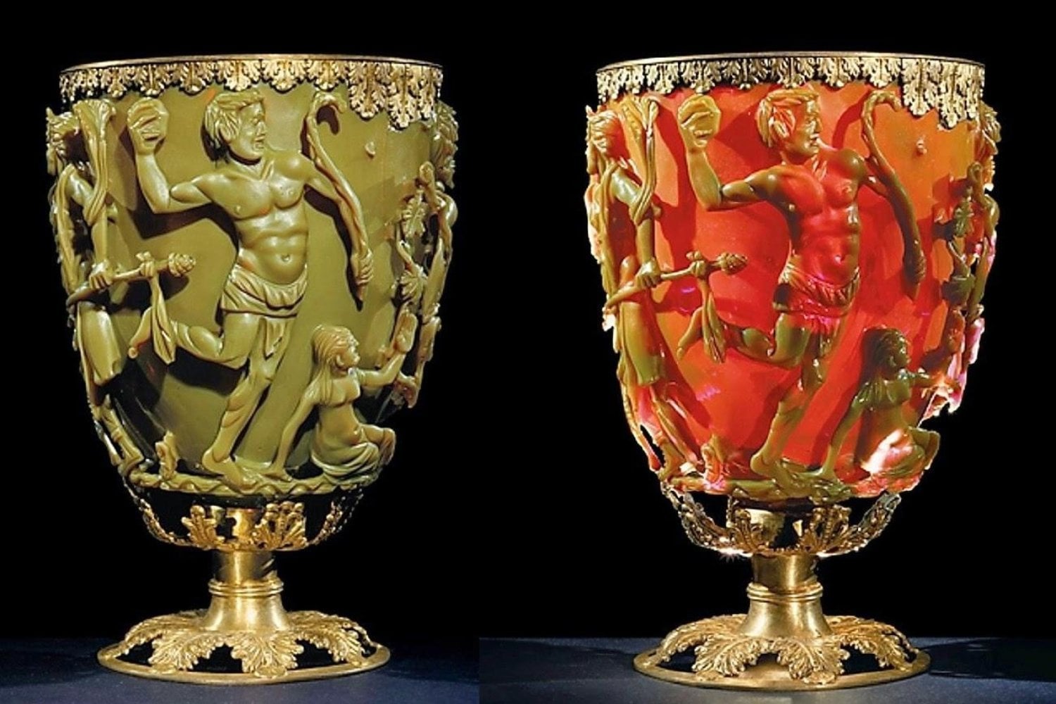 Los romanos fabricaron hace 1.600 años una copa que cambia de color como por arte de magia. Ahora una científica logró reproducir el secreto que escondía su vidrio