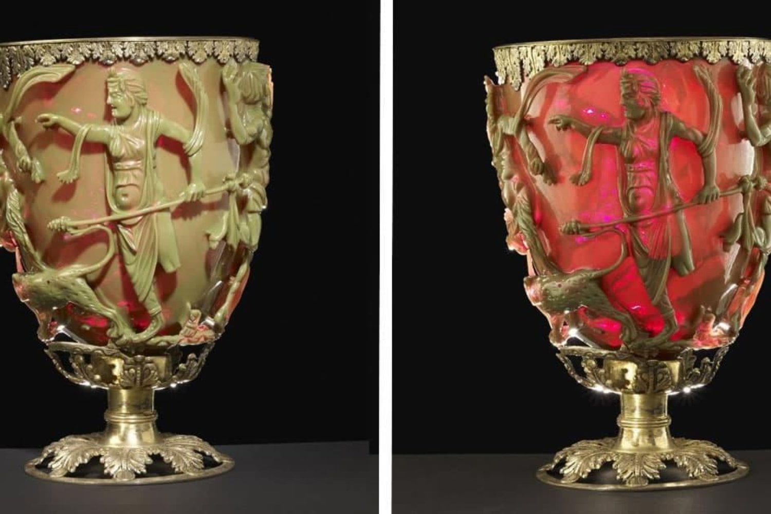 Los romanos fabricaron hace 1.600 años una copa que cambia de color como por arte de magia. Ahora una científica logró reproducir el secreto que escondía su vidrio