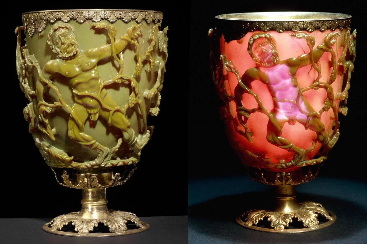 Los romanos fabricaron hace 1.600 años una copa que cambia de color como por arte de magia. Ahora una científica logró reproducir el secreto que escondía su vidrio