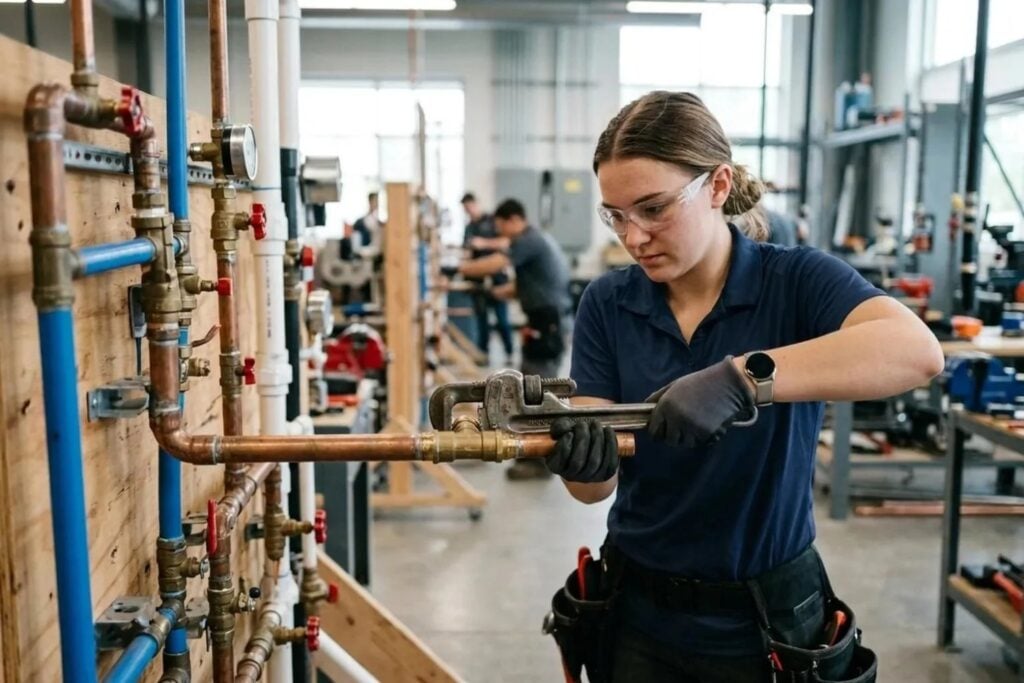 La IA puede escribir código y reemplazar tareas de oficina, pero todavía no sabe reparar una tubería. Los jóvenes están descubriendo dónde puede estar el futuro laboral