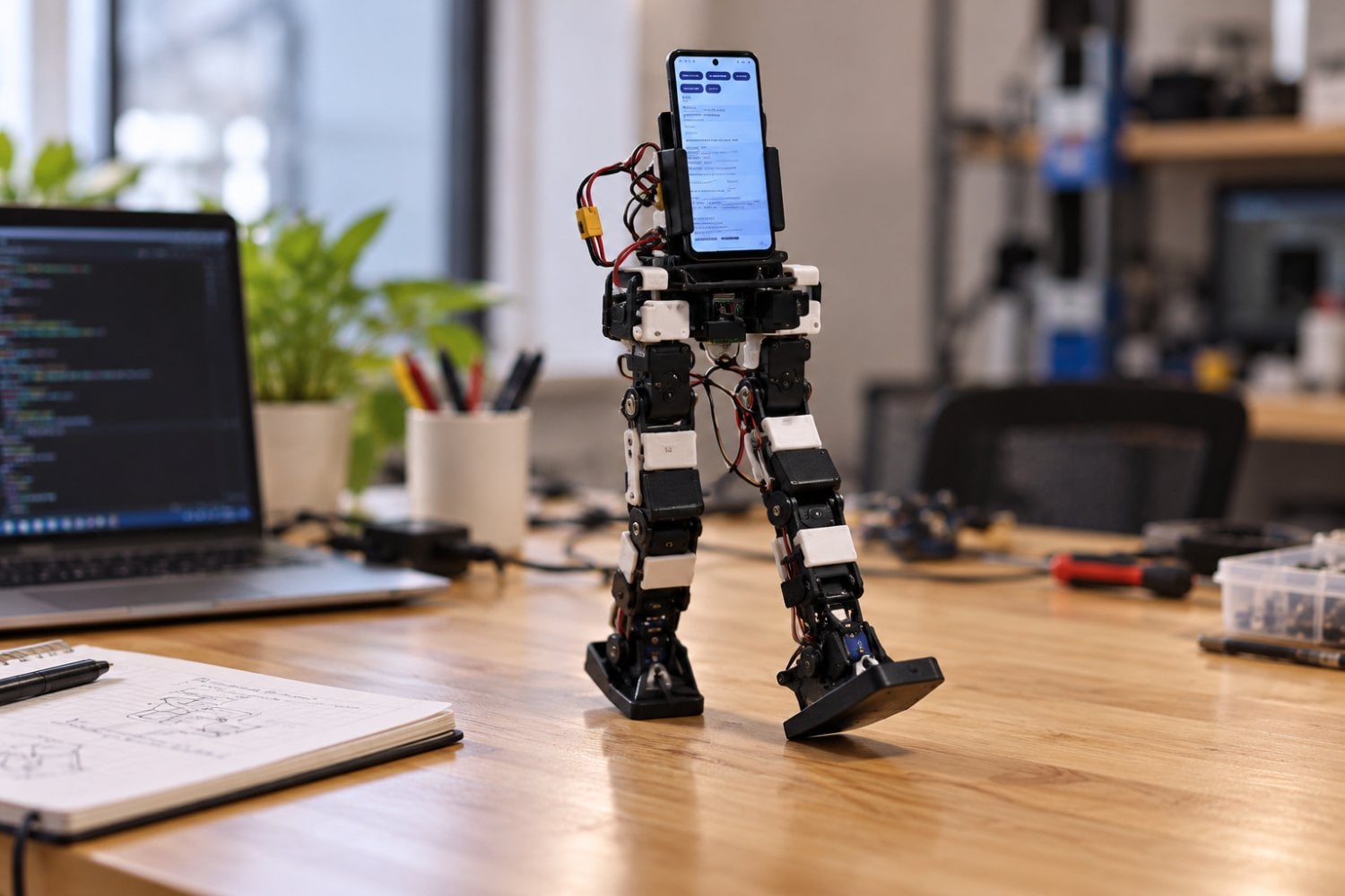 Millones de móviles Android suelen terminar olvidados en un el fondo de un cajón. La UCLA ha encontrado la forma de convertirlos en robots que caminan solos