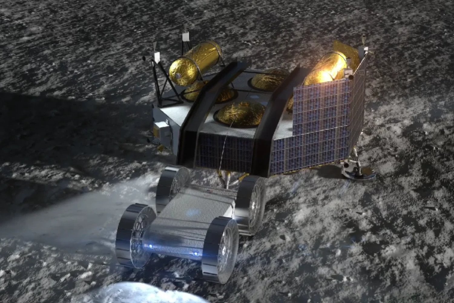 La Luna recibirá su primera supercomputadora con inteligencia artificial: viajará en un rover al polo sur